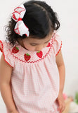 Strawberry smocked bubble