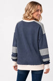 Navy Houndstooth