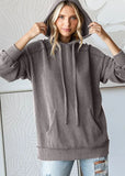 Ribbed Front pocket Hoodie