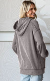 Ribbed Front pocket Hoodie