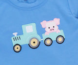 Blue Tractor Tot Boy Short Set