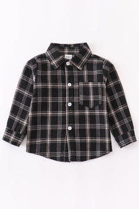 Black plaid flannel